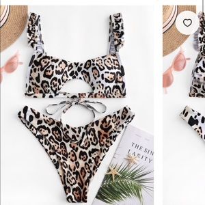 Zaful leopard print bikini (size medium)